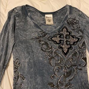 Vocal along Sleeve Bling Shirt